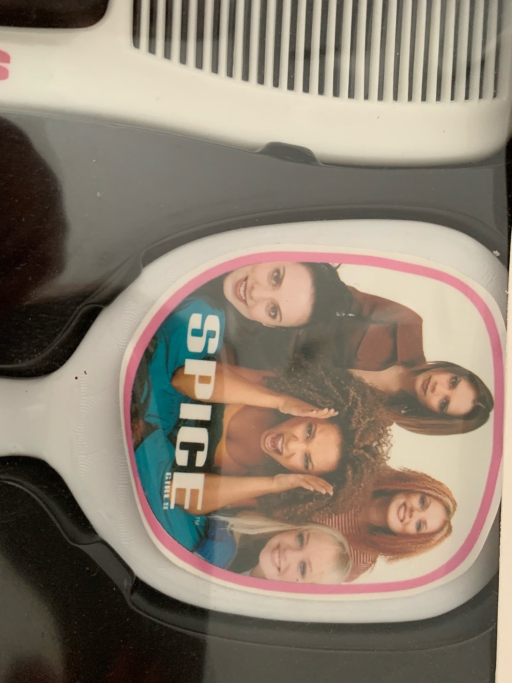 💜❤️💛💙🧡. RARE !! Spice Girls Brush, Comb & Mirror Set - White - Dead Stock - Picture 2 of 8